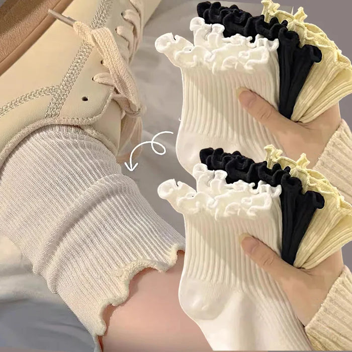 fashion-new-ruffle-socks-for-women-mid-crew-middles-tube-ankle-high-breathable-cotton-socks-black-white-beige-female-cute-sock