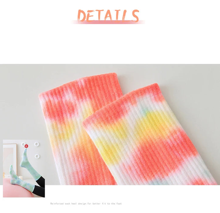 3 Pairs Non-Slip Yoga Socks for Women Colorful Gradient