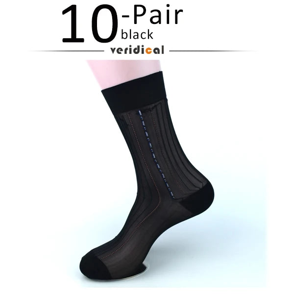 10 Pairs Large  Mens Nylon Thin Socks