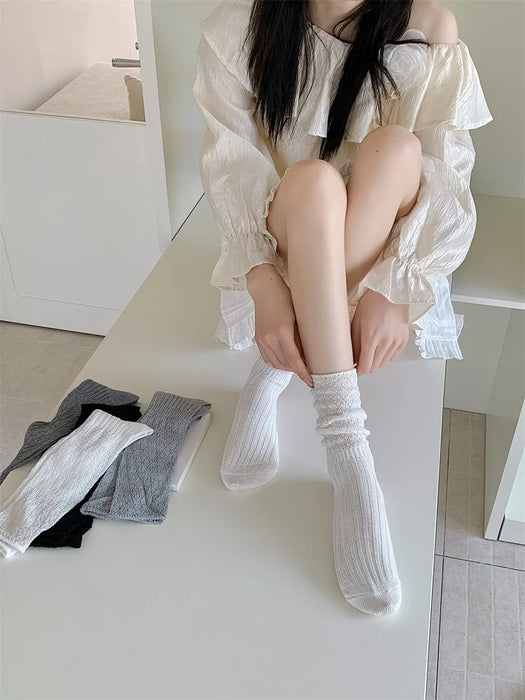 Ballet Wind Solid Color Stockings Socks