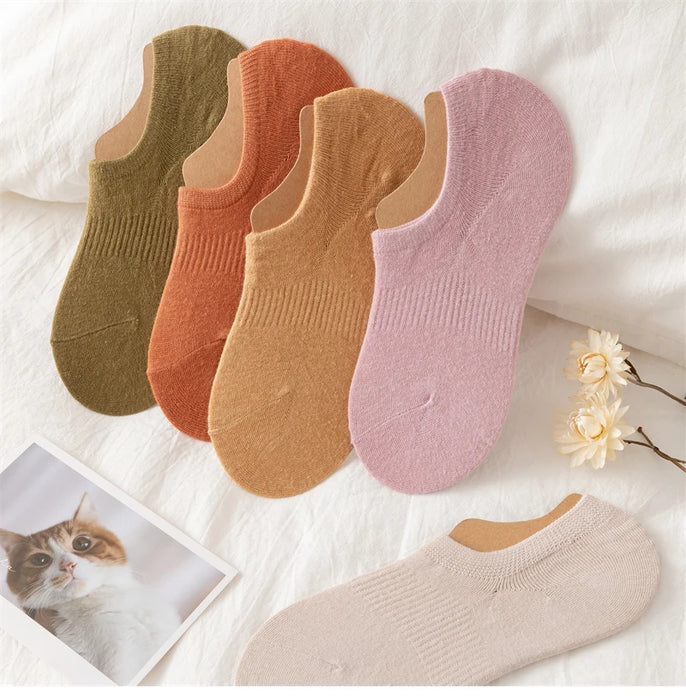 5 Pairs/  Invisible Low Cut Socks