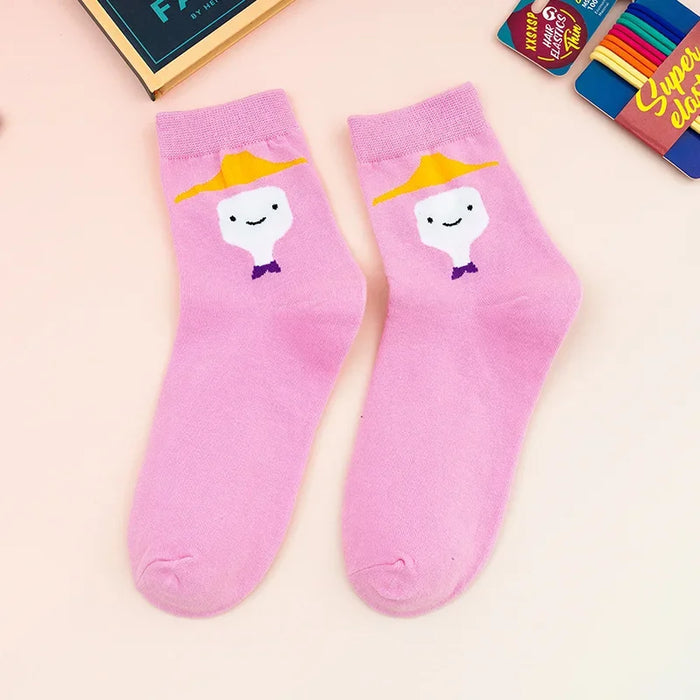 5 Pairs/Set Cartoon Patterned Women Socks