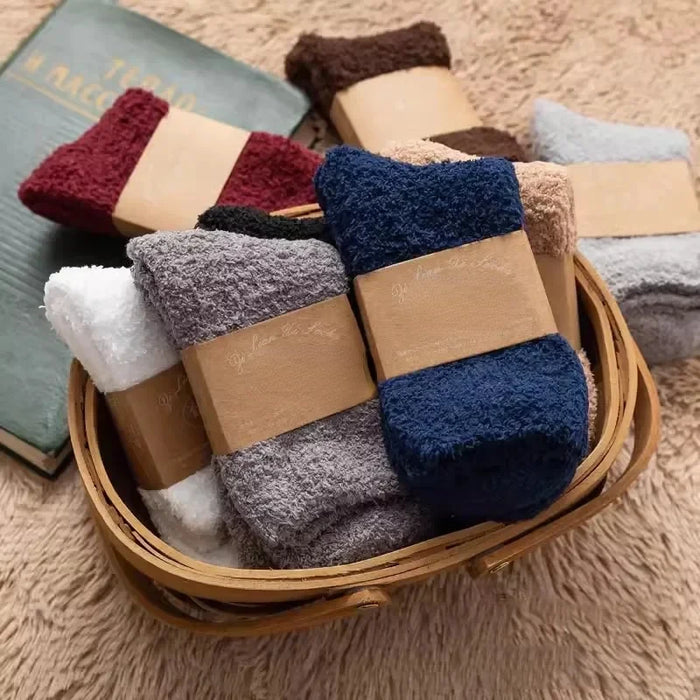 1/3pairs Men Coral Fleece Socks