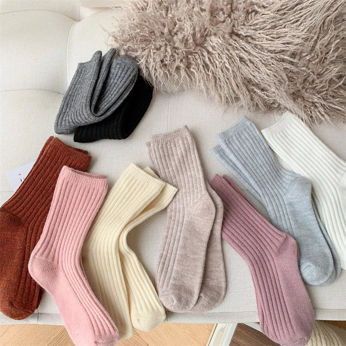 New Winter Fashion Solid Colour Socks