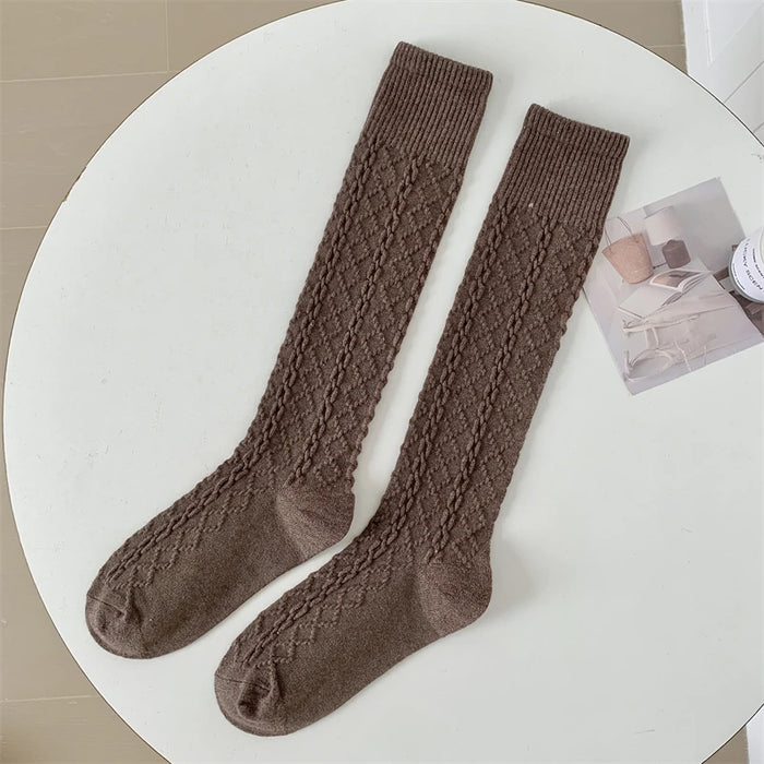 Retro Women Stockings High Quality Japanese Style Knee High Socks