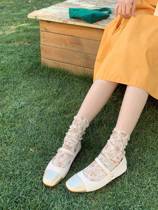 Lace Flower Loose Long Socks