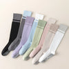 2-pairs-grip-pilates-socks-women-non-slip-yoga-fitness-calf-compression-socks-high-quality-cotton-running-sports-socks-ladies