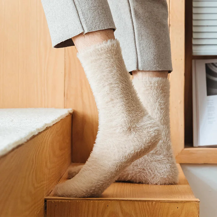 Mink Fleece Middle Tube Socks Men's Socks