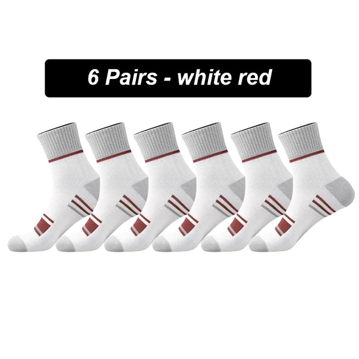 6Pairs Men Socks Breathable Cotton Sports