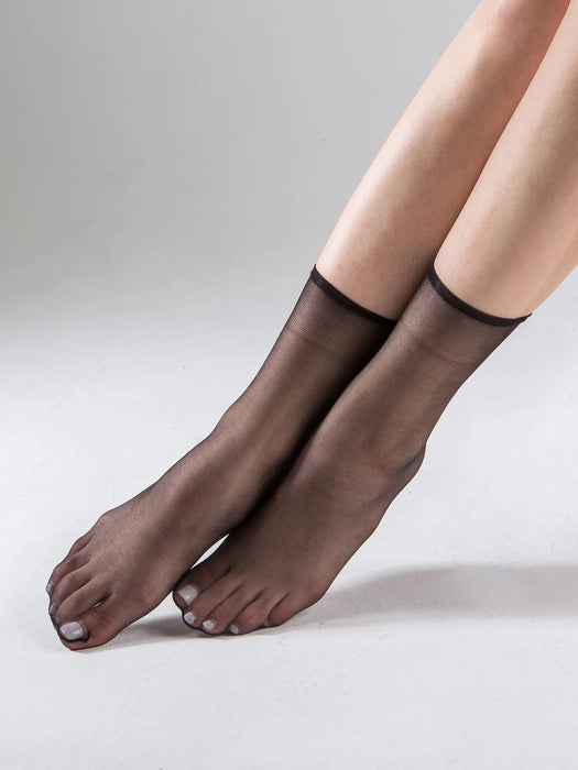 10/30/50 Pairs Solid Ultra-thin, Soft & Breathable Sheer Invisible Socks