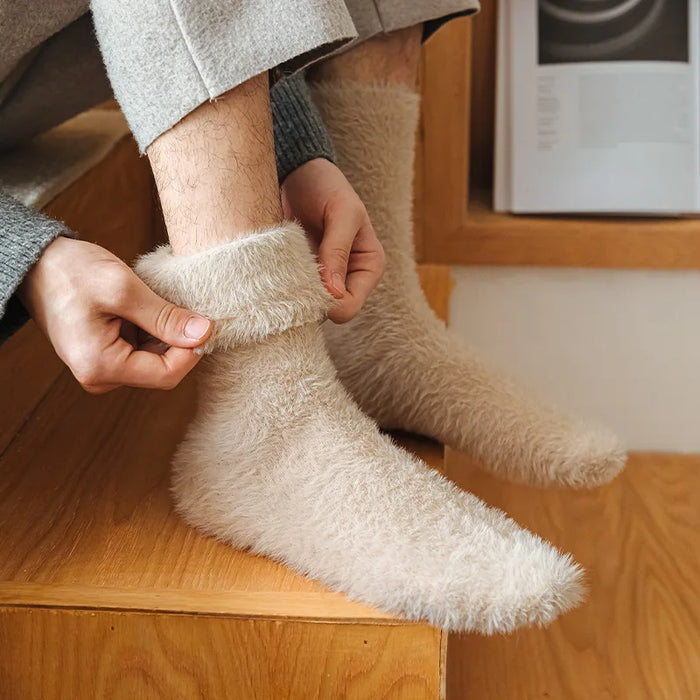 Mink Fleece Middle Tube Socks Men's Socks
