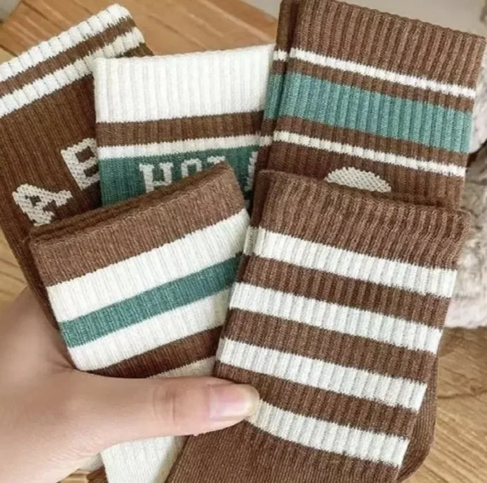 5 Pair/set Sporty Autumn Kids Boy Girl Sock