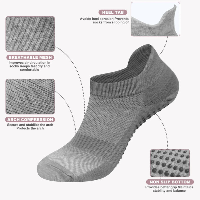women-yoga-socks-sports-anti-slip-silicone-fitness-professional-training-running-pilates-protecting-heel-ear-short-socks-cotton