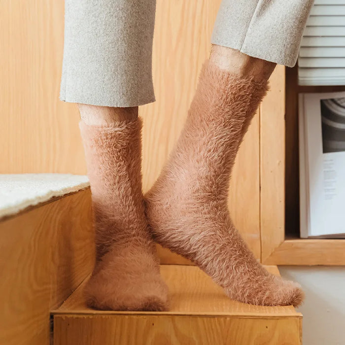 Mink Fleece Middle Tube Socks Men's Socks