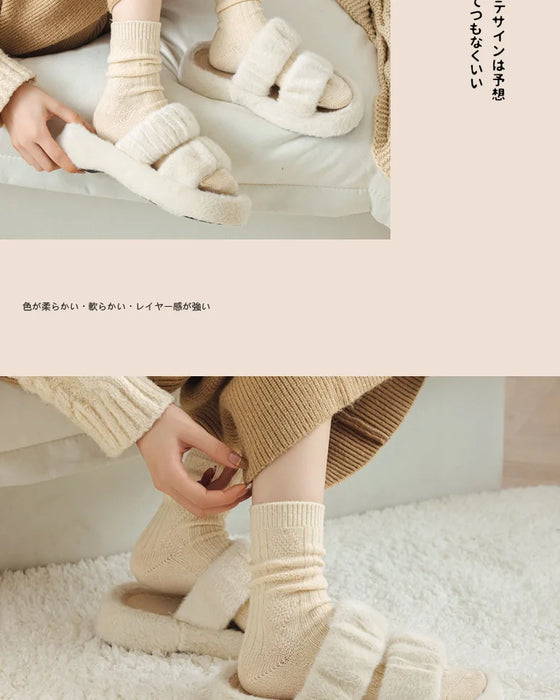 Warm Velvet Cashmere Wool Diamond Winter Socks