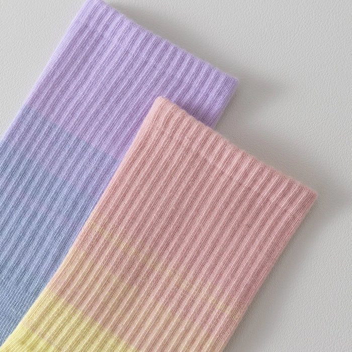 Pastel coloured anti slip yoga socks