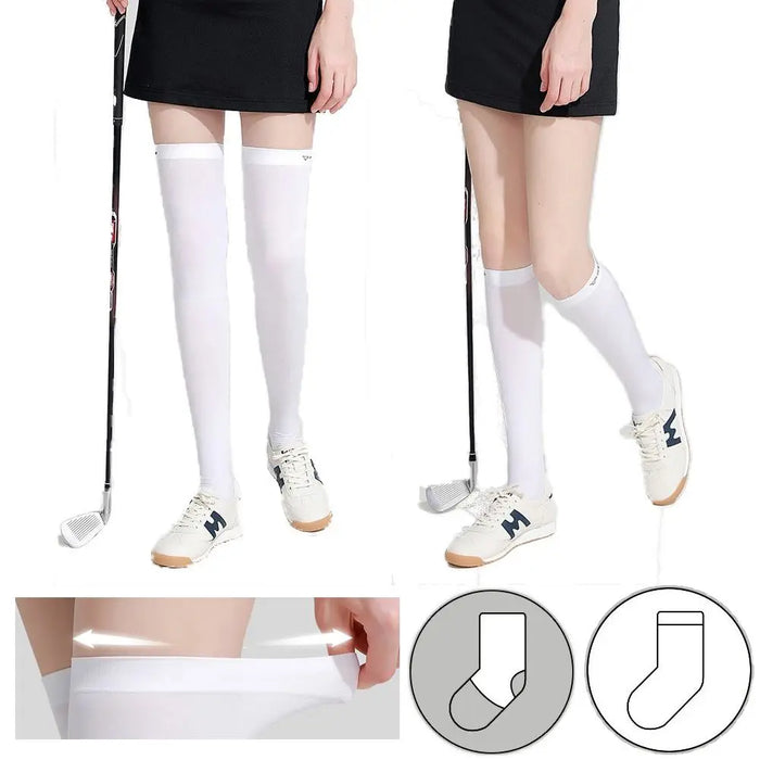 Ice Silk Sunscreen High Sports Pressure Socks