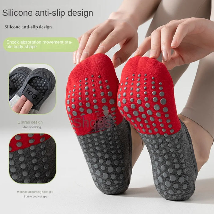 Patchwork colour pilates socks