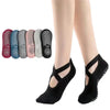 1pair-yoga-socks-for-women-non-slip-grips-straps-bandage-cotton-sock-ideal-for-pilates-pure-barre-ballet-dance-barefoot-workout