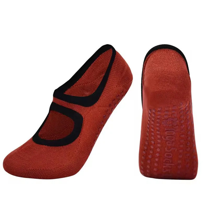 Multi Colored Plus Size Women's Yoga Socks