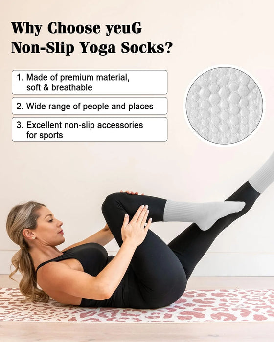 4-6 pairs of women's anti slip grip yoga Pilates ballet socks