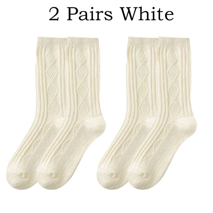 Warm Velvet Cashmere Wool Diamond Winter Socks
