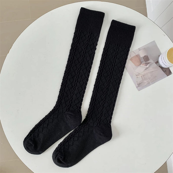 Retro Women Stockings High Quality Japanese Style Knee High Socks