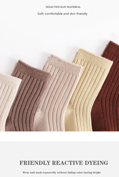 5-pairs-lot-baby-socks-breathable-loose-south-korea-style-solid-color-kids-socks-middle-tube-cotton-socks-set-for-children