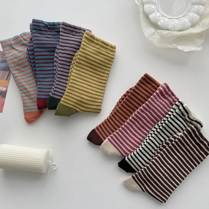 Retro Striped Socks