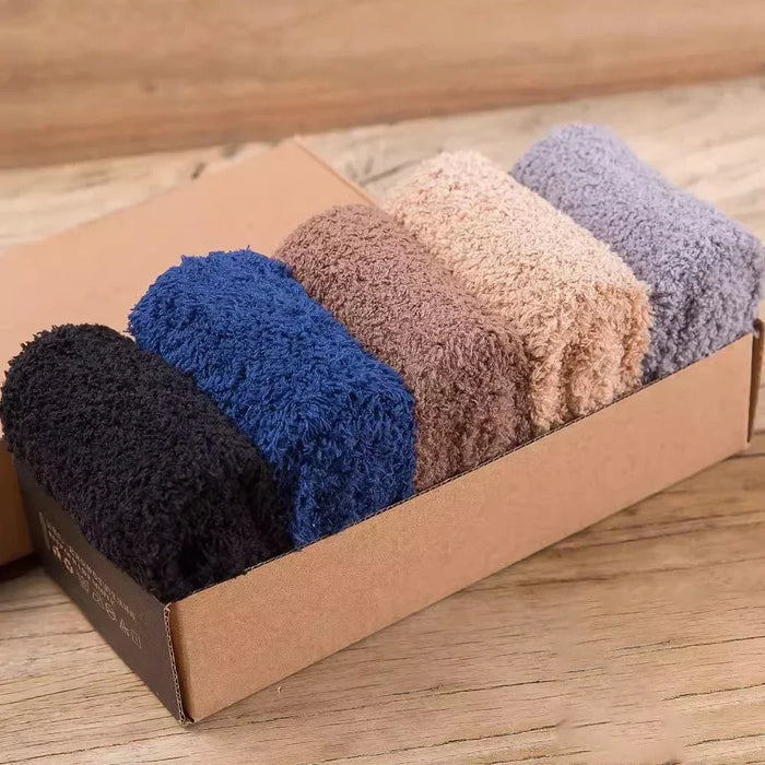 1/3pairs Men Coral Fleece Socks