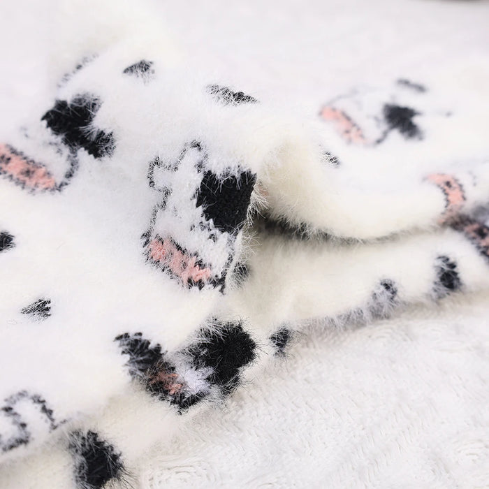 Cartoon Cute Cow Mink Velvet Socks