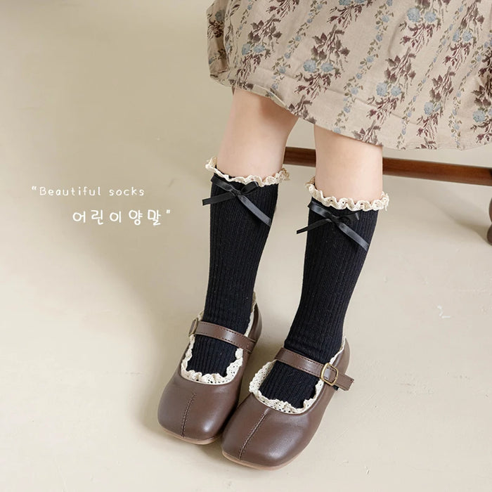 Soft Cotton Lace Stuff Princess Ruffle kids Socks