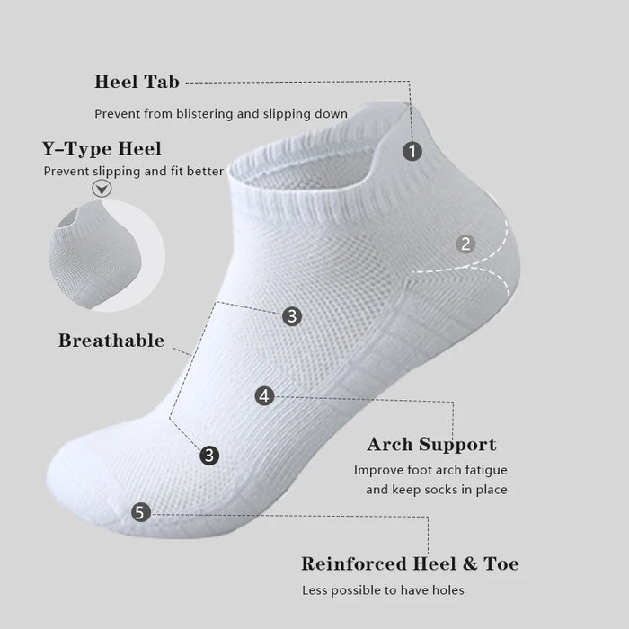 6 Pairs/Lot Men Running Socks Mesh Breathable Thin Sports Socks