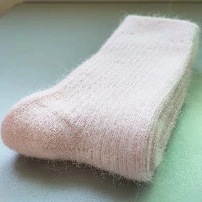 Thickened With Wool Warm Rabbit Hair Socks  Cashmere Stockings