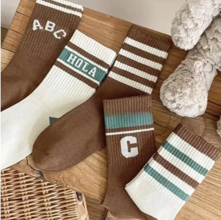 5 Pair/set Sporty Autumn Kids Boy Girl Sock