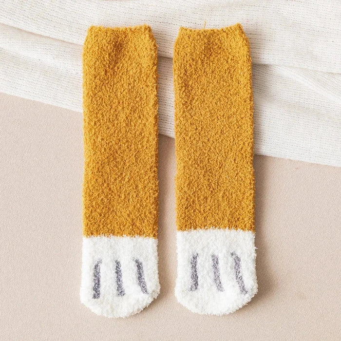 fashion-womens-cat-claw-stripes-3d-thick-warm-socks-cute-funny-fat-girl-cartoon-animal-toe-zebra-tiger-cat-foot-socks