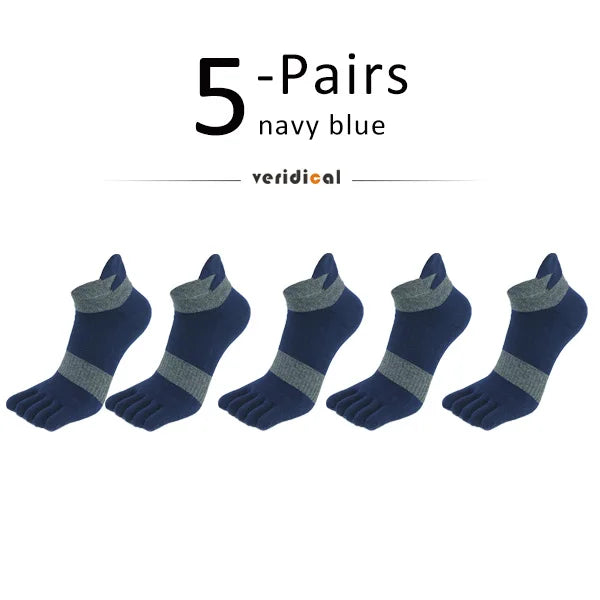 5 Pairs Five Finger Ankle Sport Socks