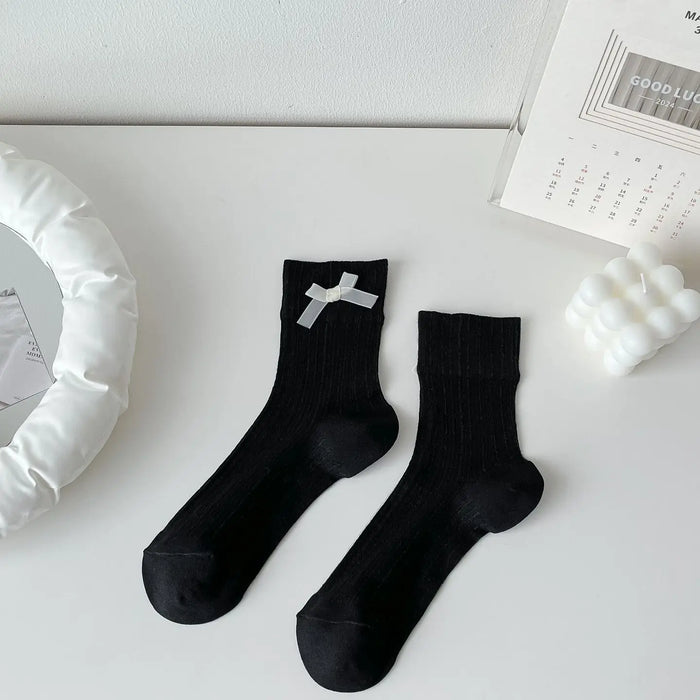 Bowknot Lace Low Tube Lolita Socks