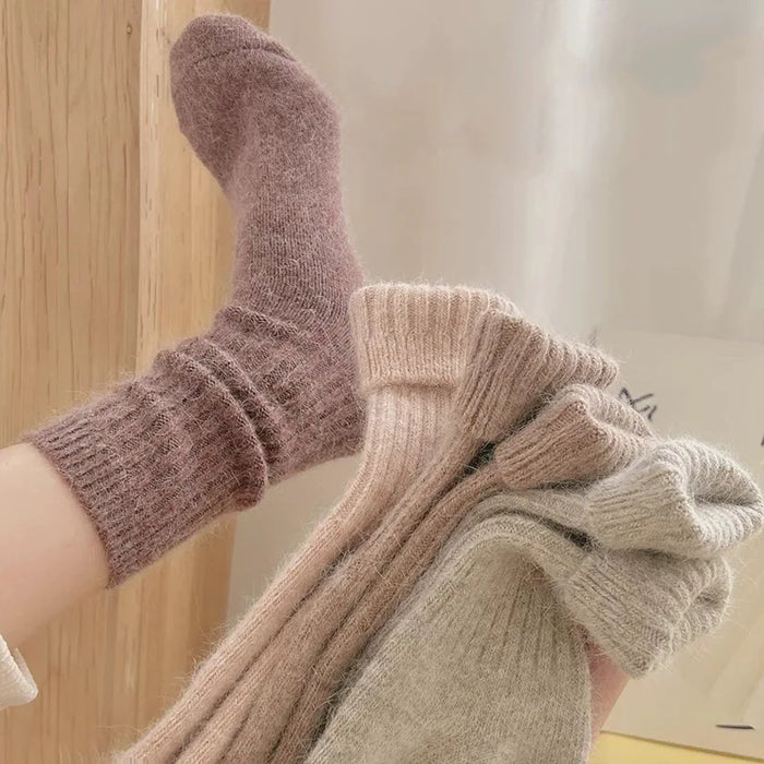 3-6-pairs-of-womens-winter-mid-tube-socks-plus-velvet-thick-warm-socks-soft-solid-color-japanese-style-long-socks