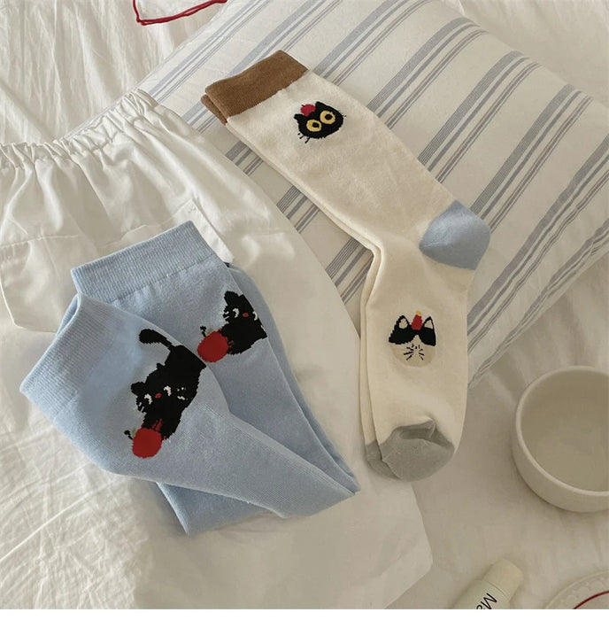 Long Preppy Style Cartoon Socks