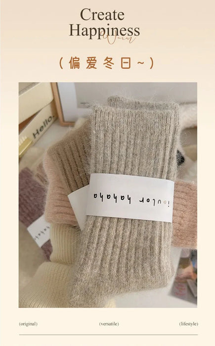Winter Socks Women Cashmere Wool Thicken Warm Women Socks