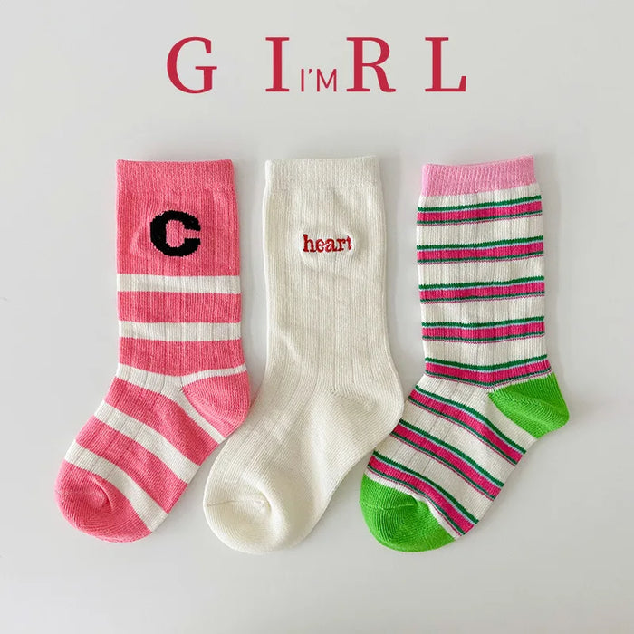 3paris Girls Fancy Lace Flower Pattern Socks