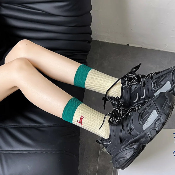 Various Stylish Cotton Medium Tube Design Socks
