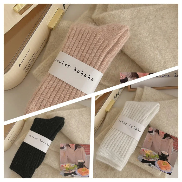 3-6-pairs-of-womens-winter-mid-tube-socks-plus-velvet-thick-warm-socks-soft-solid-color-japanese-style-long-socks