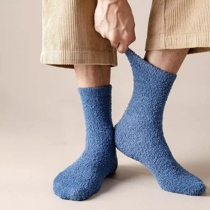 1/3pairs Men Coral Fleece Socks