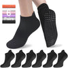 women-yoga-socks-sports-anti-slip-silicone-fitness-professional-training-running-pilates-protecting-heel-ear-short-socks-cotton