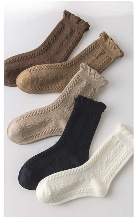 5 pairs / 1-12Y  Kids Lolita Fancy Socks