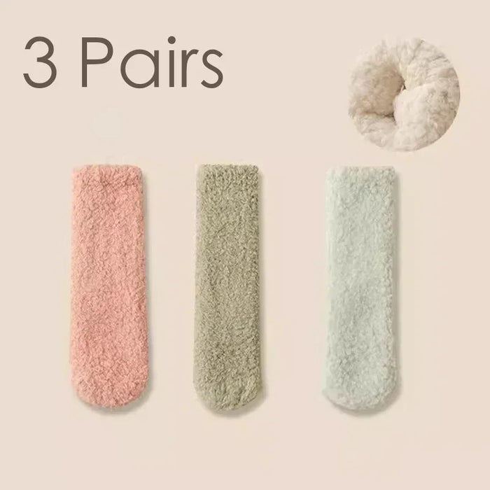 3 Pairs Women/ Men Slipper Winter Couple Socks