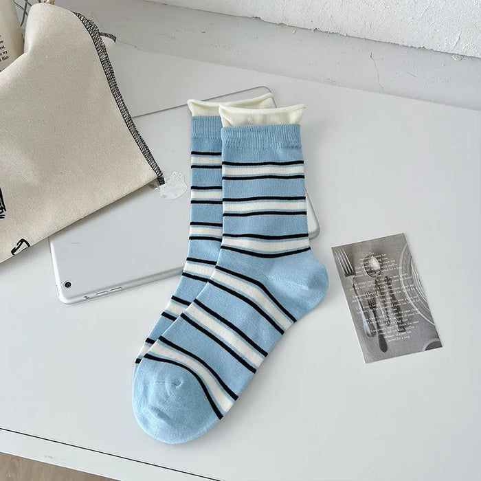 Various Stylish Cotton Medium Tube Design Socks