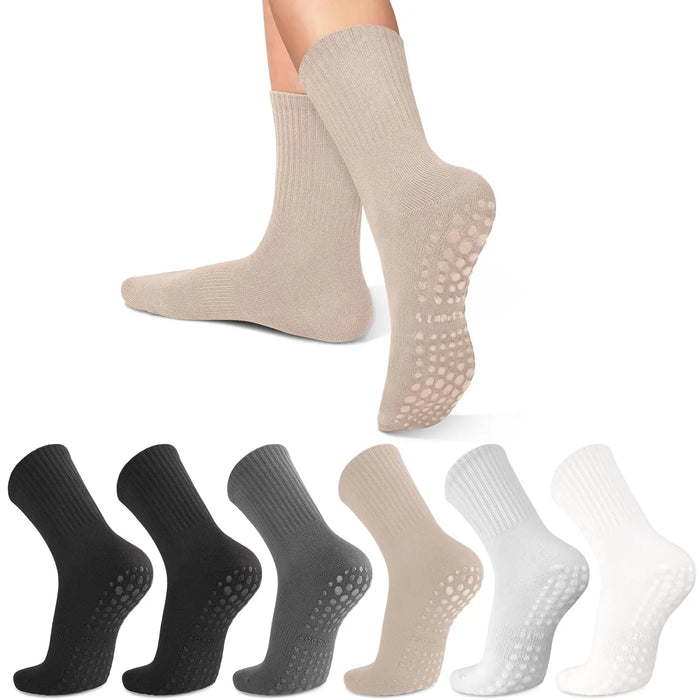 4-6 pairs of women's anti slip grip yoga Pilates ballet socks